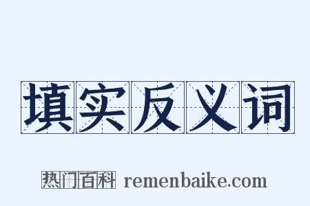 填实反义词是什么意思的图片